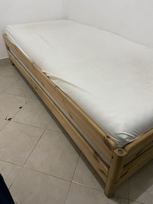 Cama empilhável, pinho, 80x200 cm (2 unidades)
