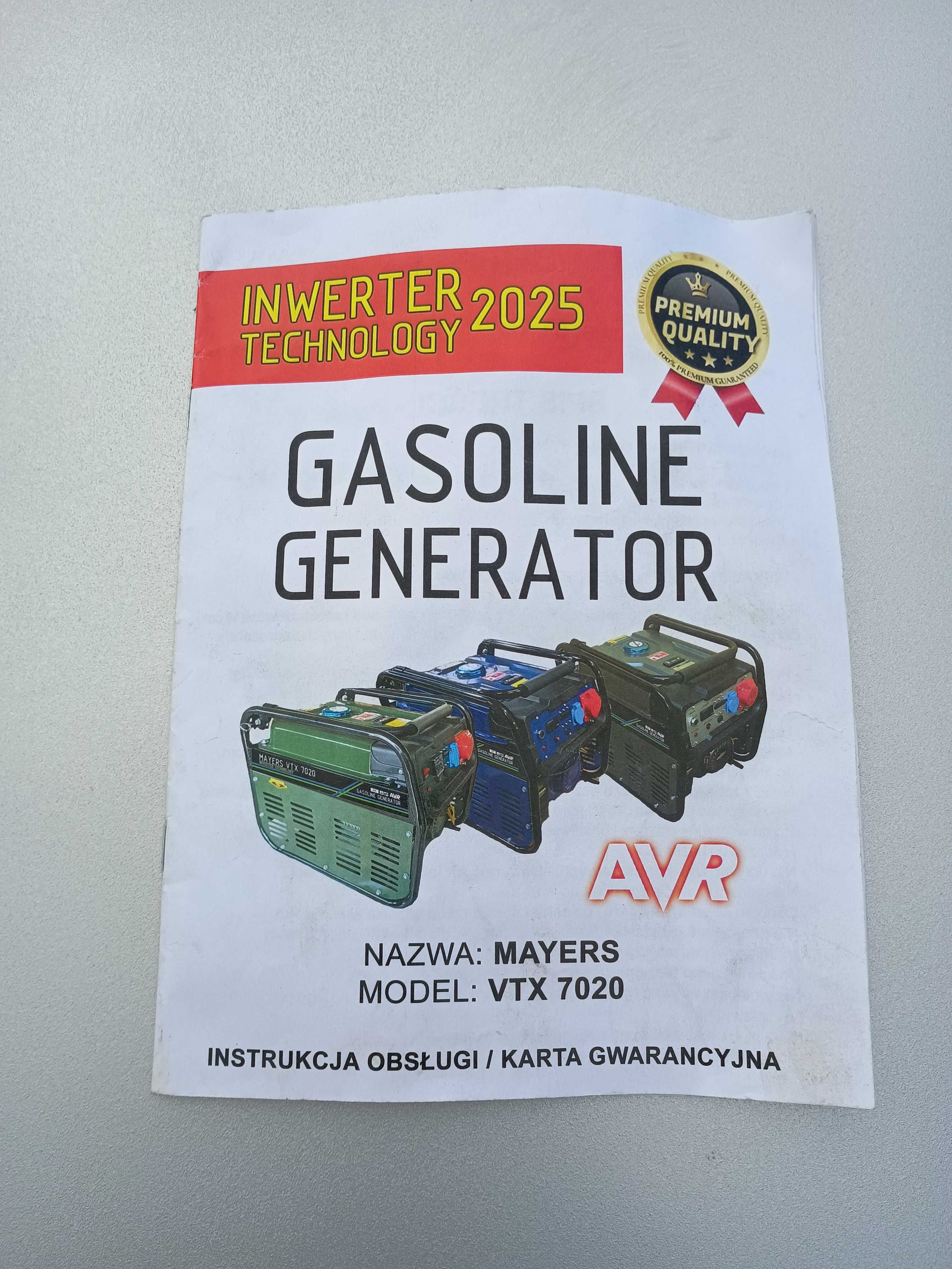 Agregat prądotwórczy MAYERS VTX 7020 7,2 KW