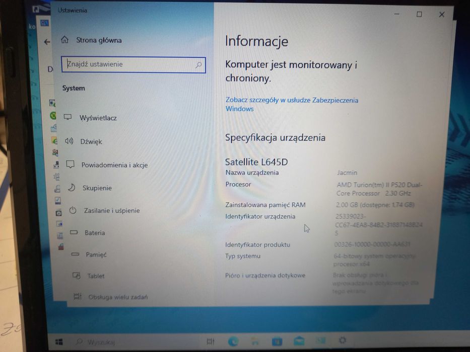 Laptop Toshiba Satelite L645D AMD Dual Core 2.3 GHz, 2Gb Ram, 220 HDD