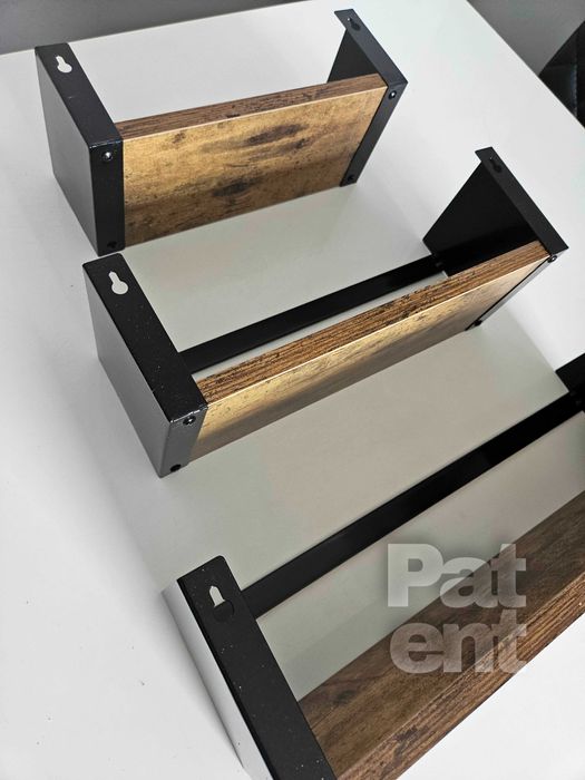 Półka łazienkowa 3 sztuki loft retro na ścianę ścienne dekoracja