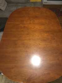Stół drewniany 100x150 - 240 plus 6 krzeseł