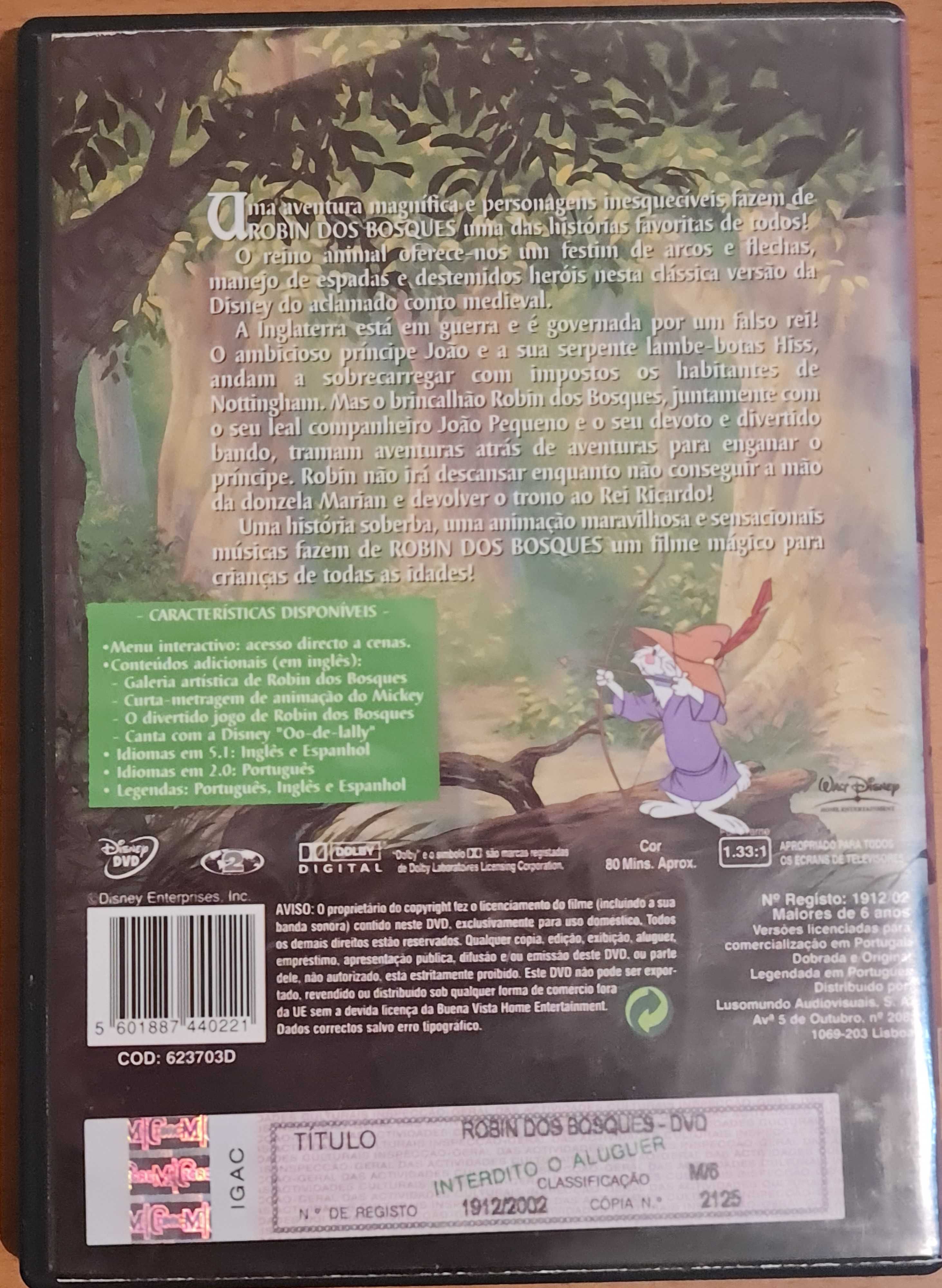 Filme DVD original Robin Dos Bosques