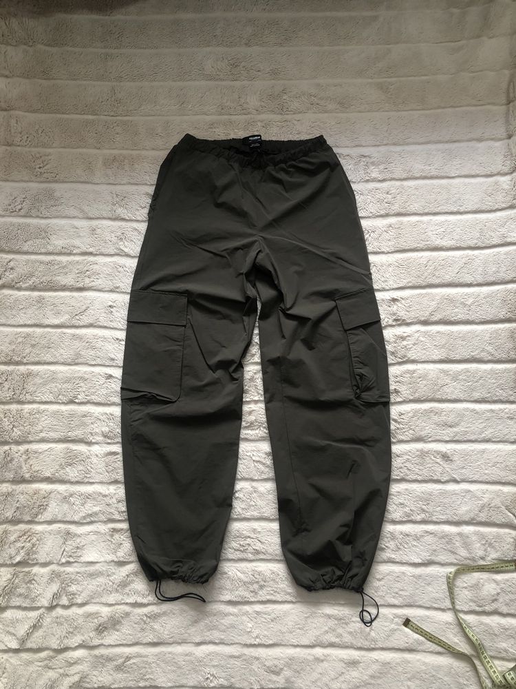 Pull&Bear (S/M) Cargo Pants женские брюки карго штаны на утяжках хаки