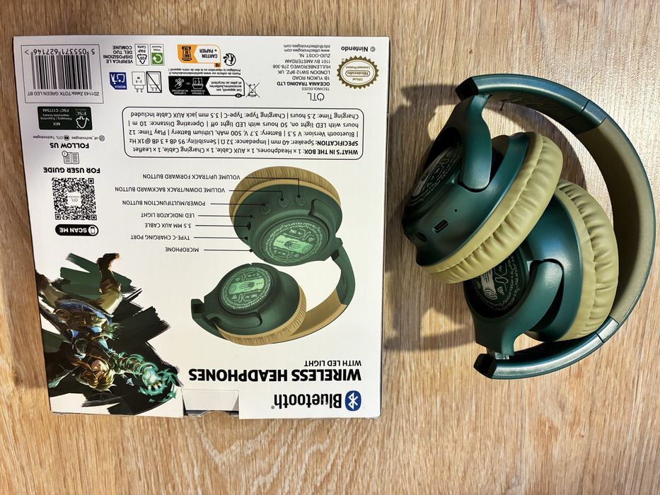 Słuchawki bezprzewodowe nauszne z mikrofonem Legend of Zelda