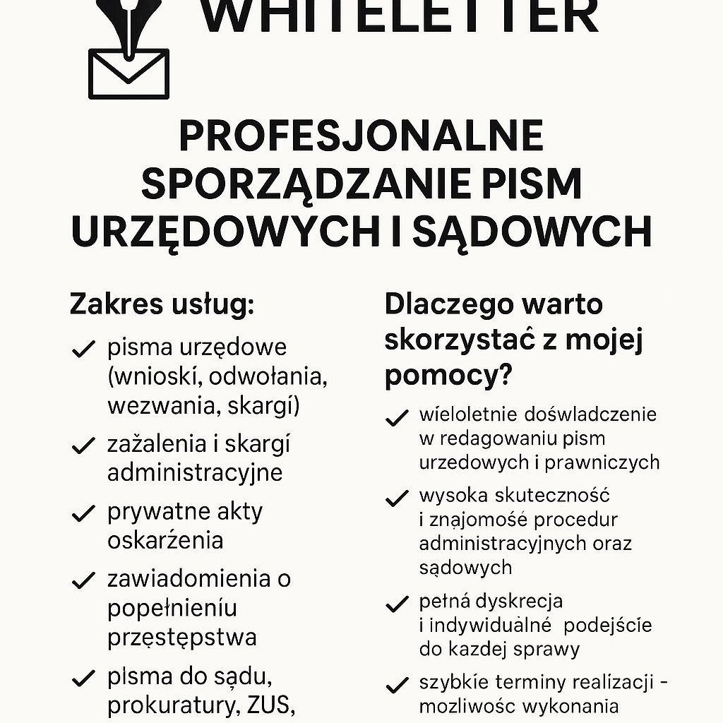 Profesjonalne Sporządzanie Pism Urzędowych i Sądowych