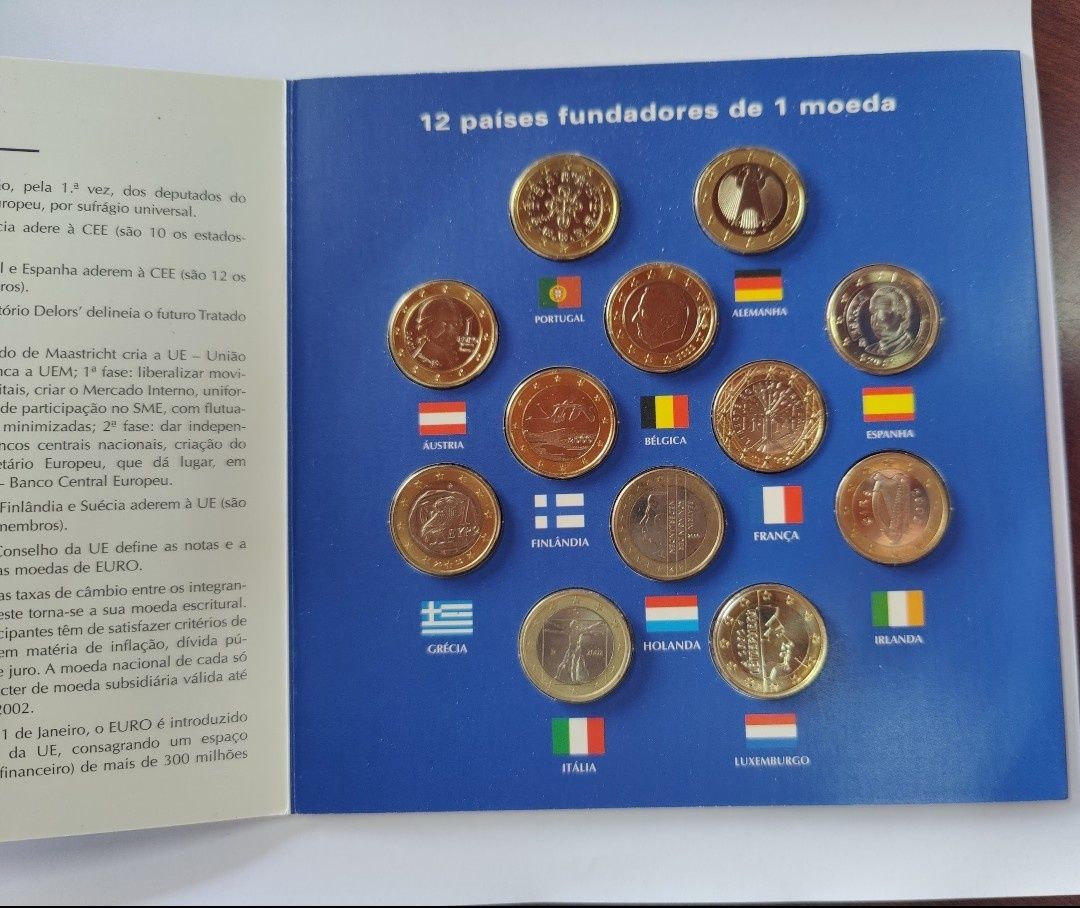 Set 1 Euro 2002 Países Fundadores - Coleção Philae