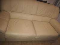 Sofa de couro 3 lugares + capa protetora como novo