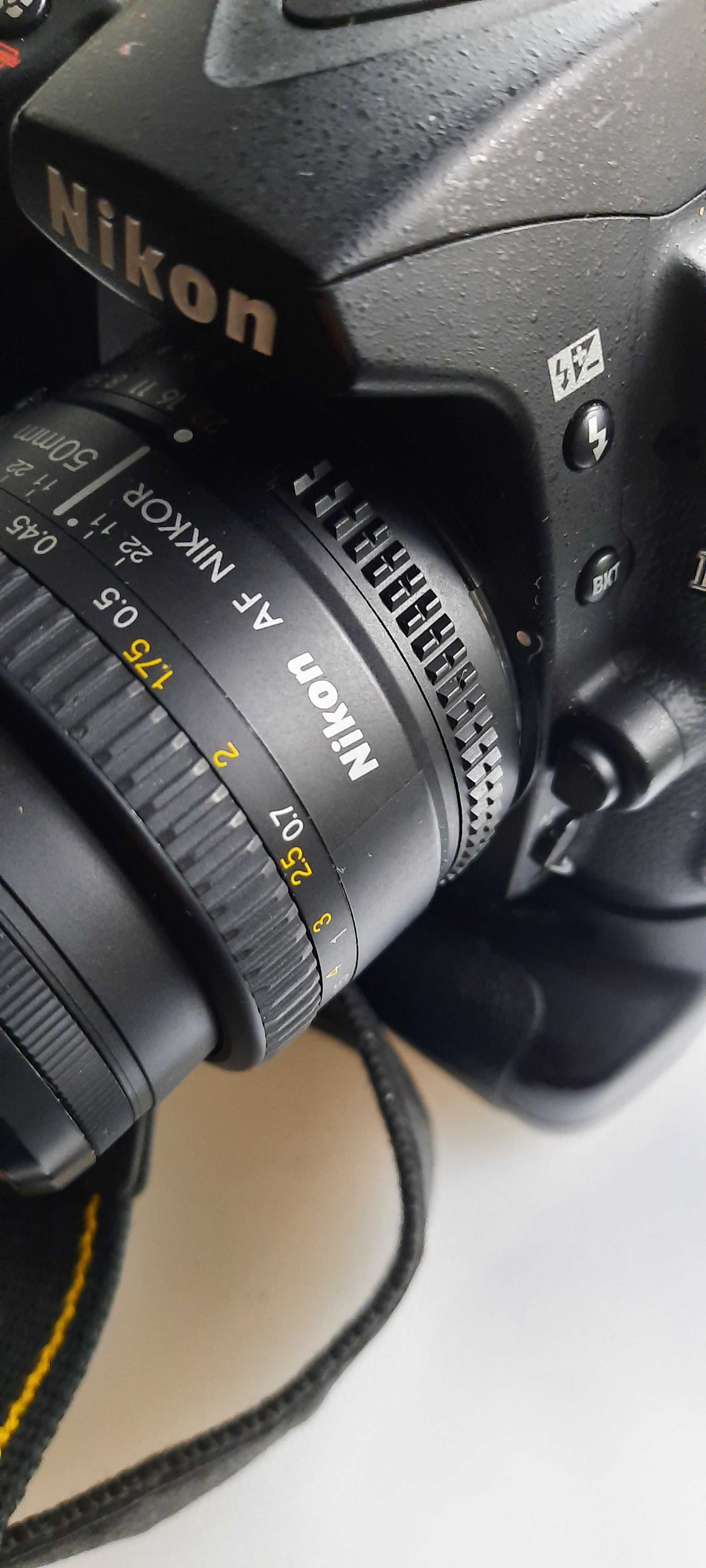 Nikon D90+obiektyw+grip+wężyk.