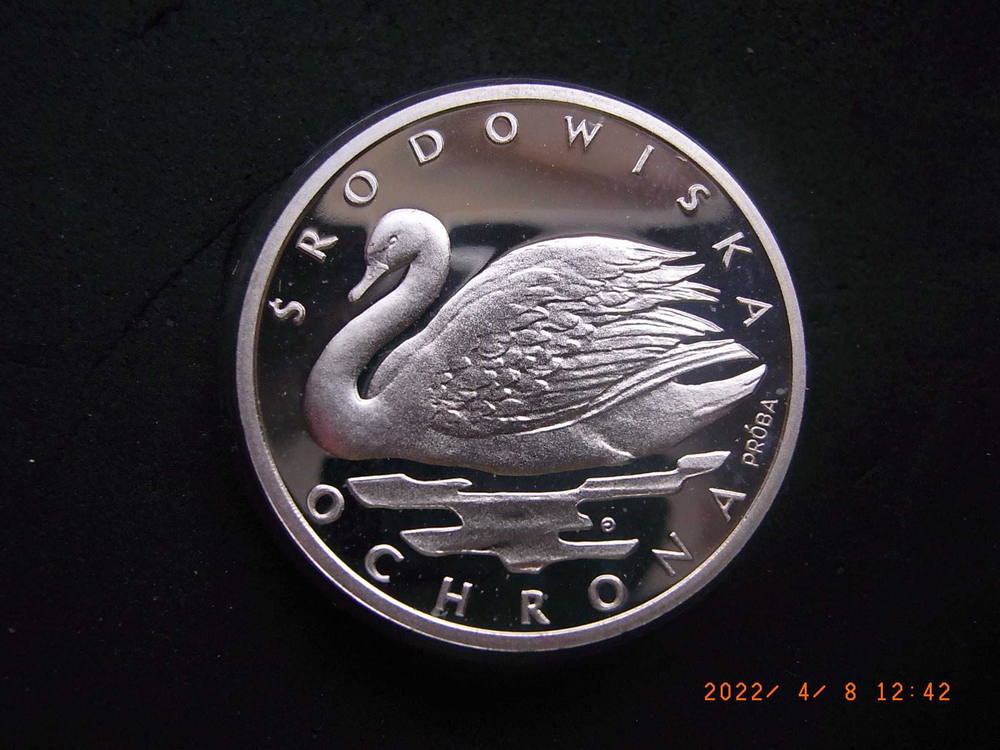 PRL, 1000 złotych 1984, Łabędź, PRÓBA,Srebro
