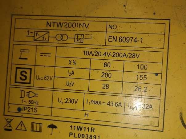 Spawarka inwertorowa NUTOOL NTW200INV.