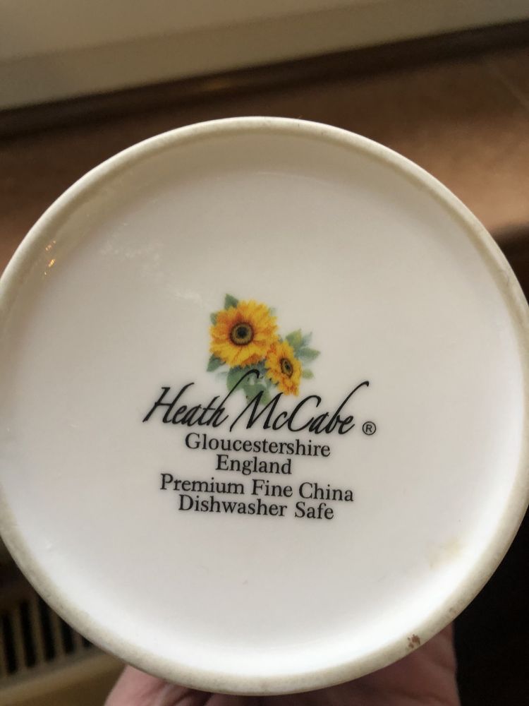 Kubki porcelanowe słoneczniki Heath McCabe komplet