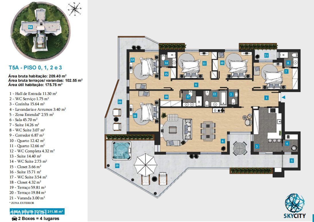Maravilhoso apartamento T5 com vista Tejo | Serra De Carnaxide