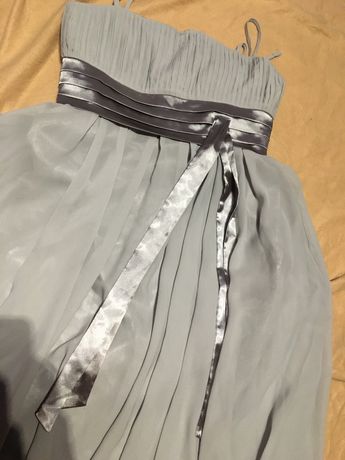 Marika Line sukienka piekna szara/srebrna 36