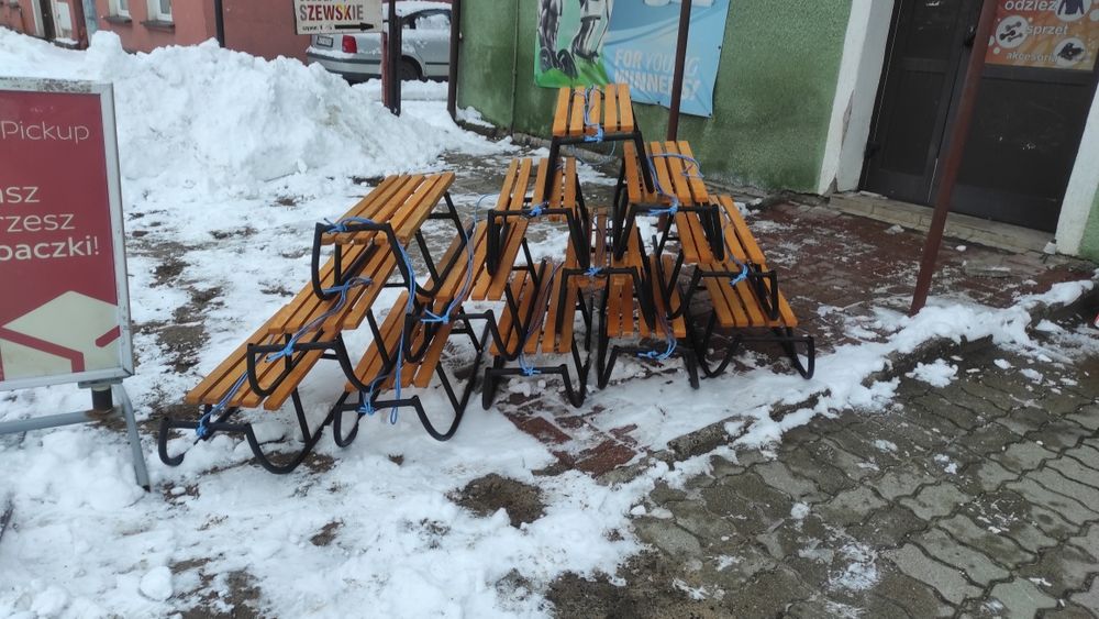 Sanki metalowe Nowe spawane gratis sznurek