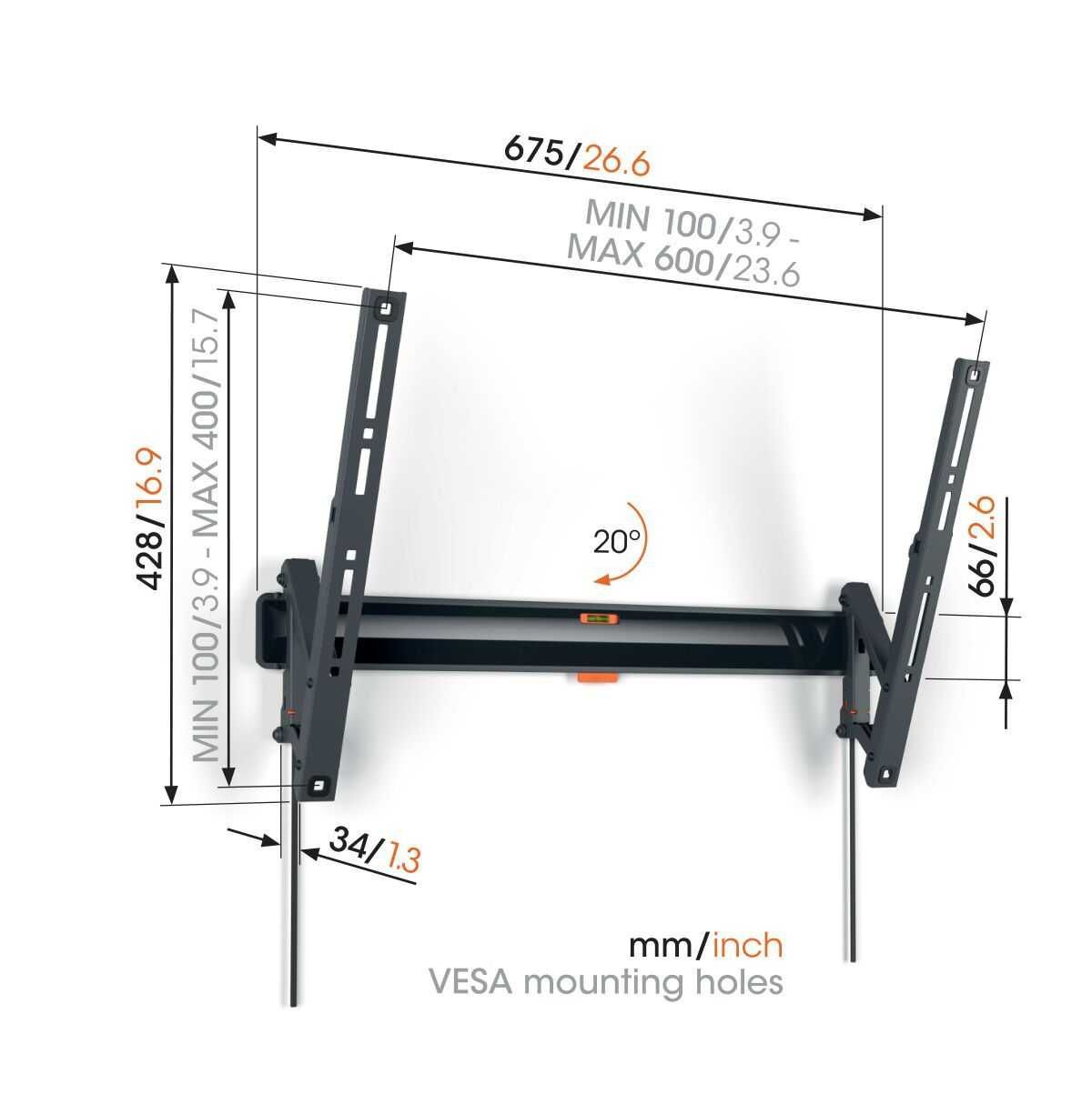 40"-77" Кронштейн для телевизора Vogels TVM 3613 Крепление для тв