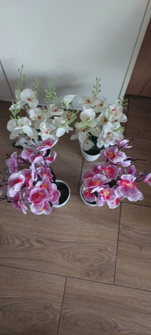 Nowy biały storczyk Pięciopędowy orchidea kwiaty sztuczne storczyki