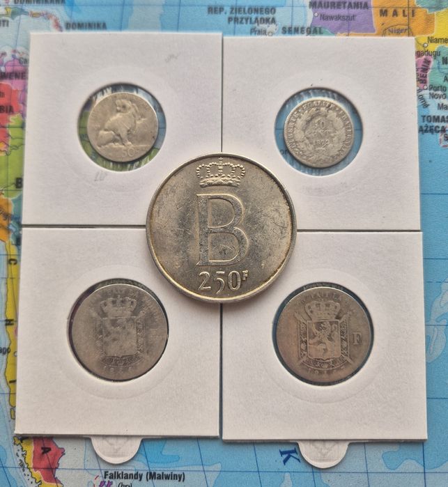 Zestaw 5 srebrnych monet kolekcjonerskich