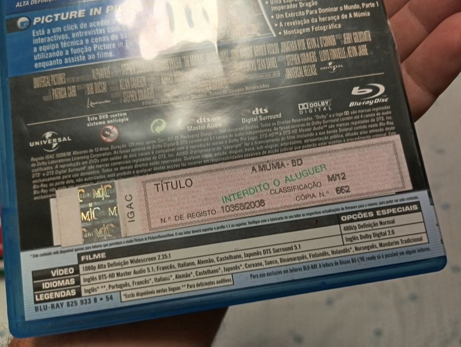 Blu-ray A Múmia Original