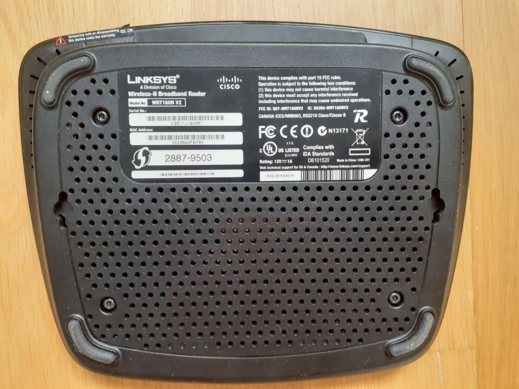 Bezprzewodowy router Wi-Fi Cisco Linksys WRT160N v2