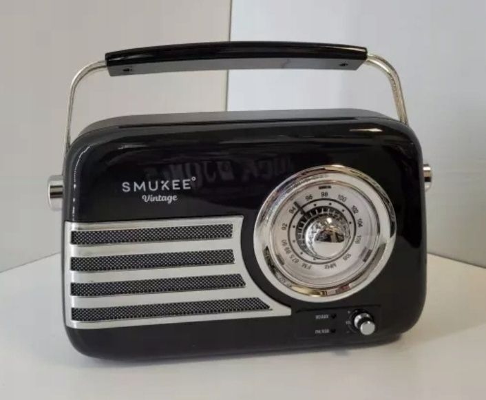 Nowe Radio Vintage czarne Głośnik przenośny Bluetooth
