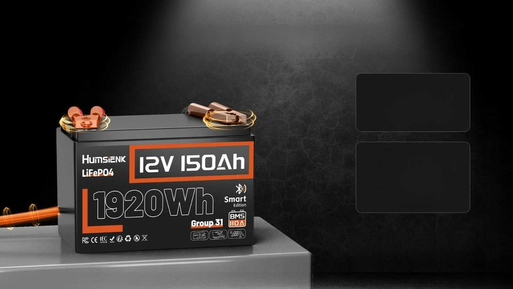 Акумулятор LiFePo4 Humsienk 12V 150Ah. Літій-залізо-фосфатний 1920Wh