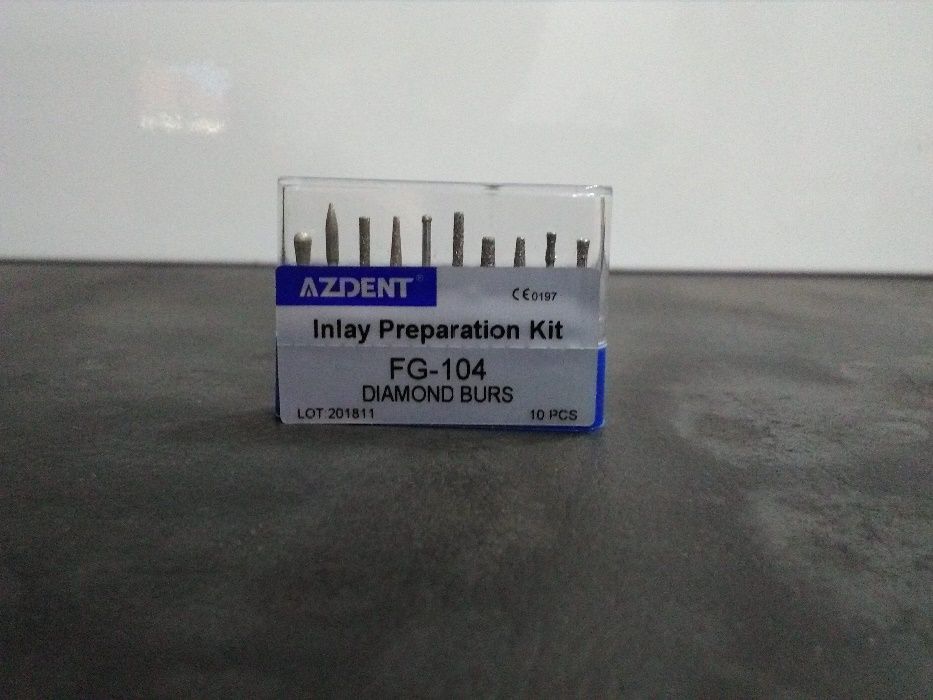 Kit preparação Inlay AZDENT 10pcs FG-104