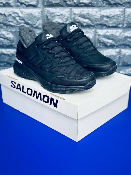 Черные кроссрвки +10° -21° термо кросовки Саломон / Salomon красовки