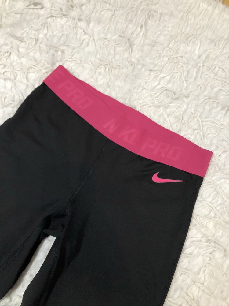 Szorty spodenki Nike Pro rozmiar M czarne różowe biker shorts