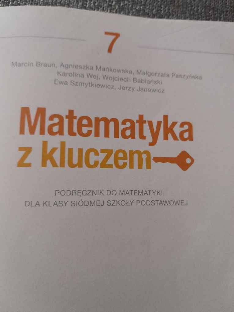 Matematyka klasa 7 Matematyka z kluczem Podręcznik Nowa Era + okładki