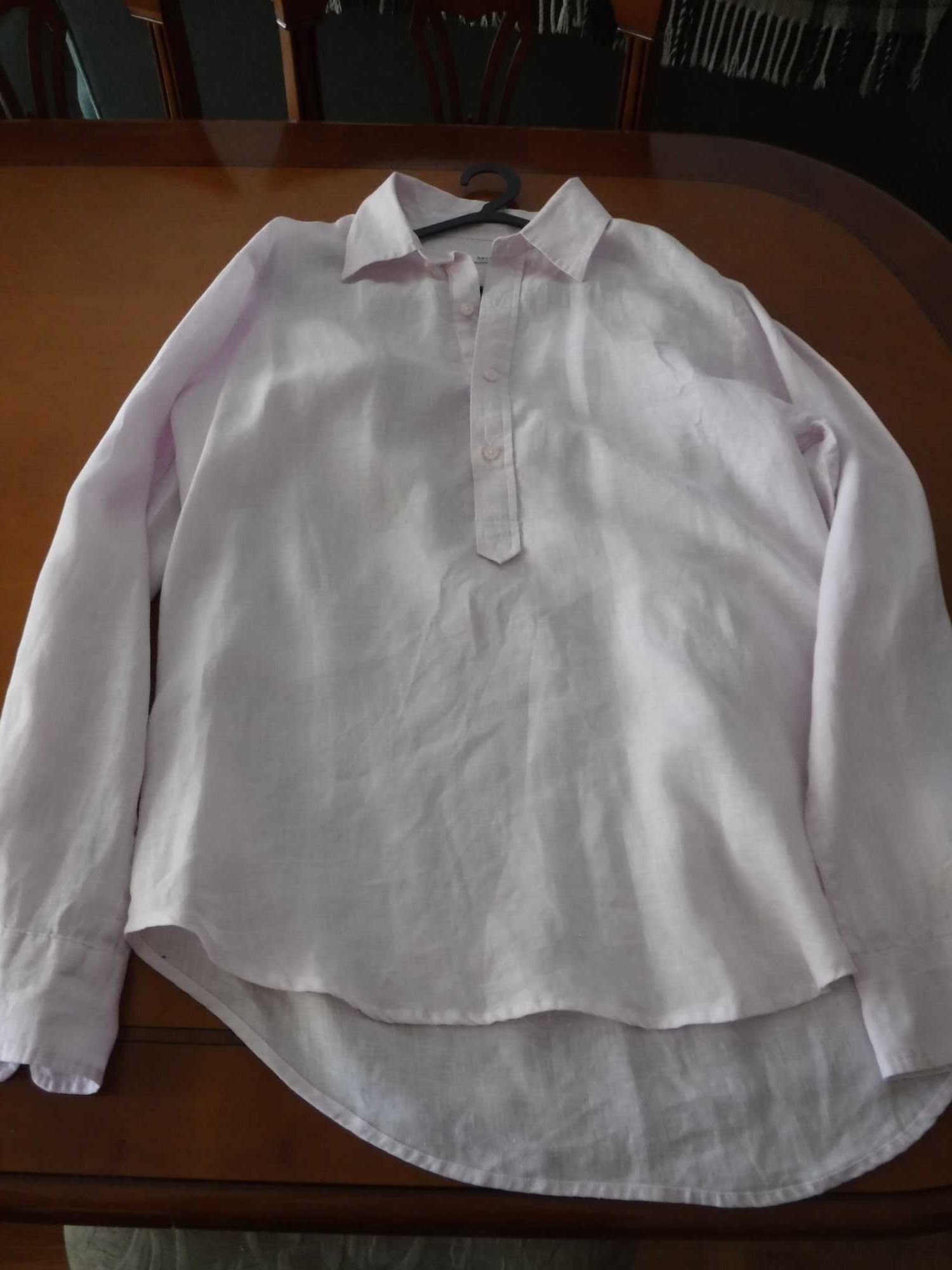 Camisa de linho rosa Tamanho 39-40