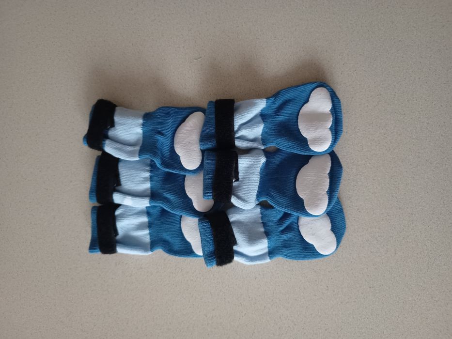 Skarpetki antypoślizgowe dla psa niebieskie rozm. L