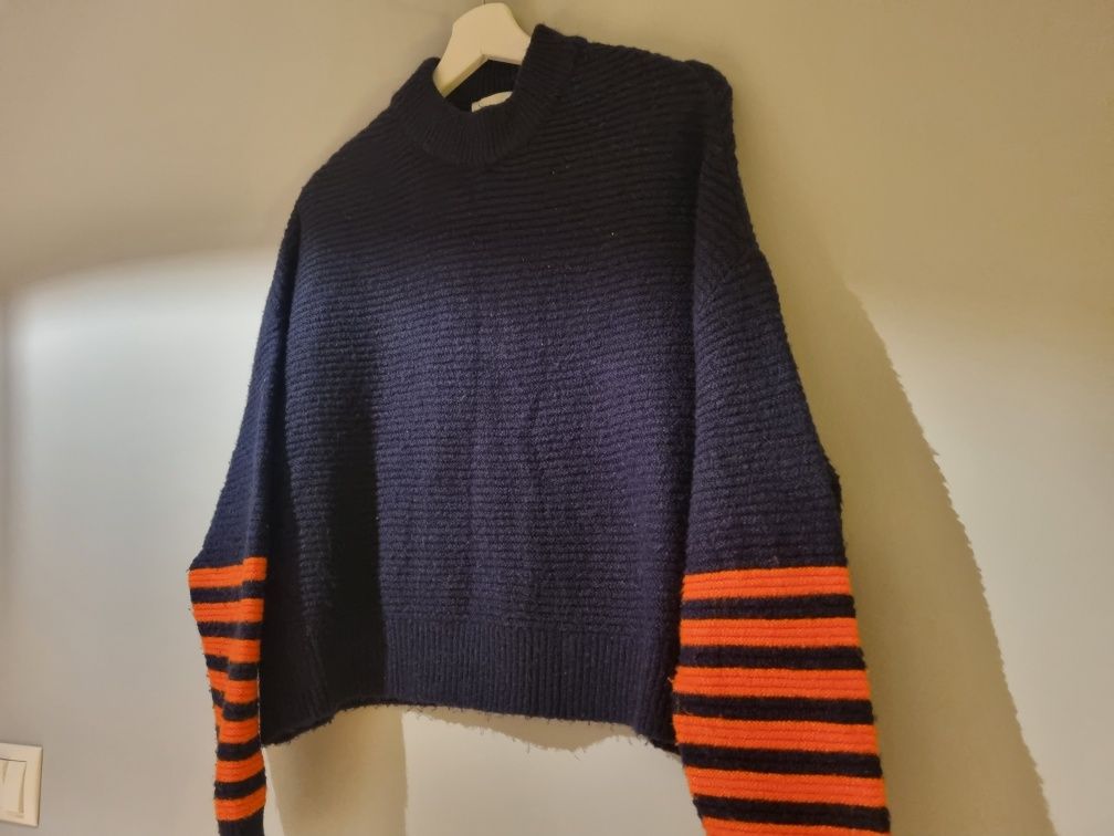 Sweter TWINTIP S 36 granatowy sweterek swetr