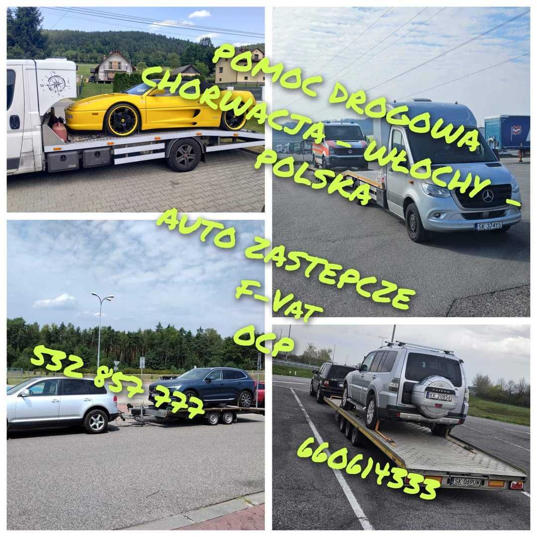 Pomoc drogowa 24/7 Chorwacja, Słowenia, Austria, Włochy
