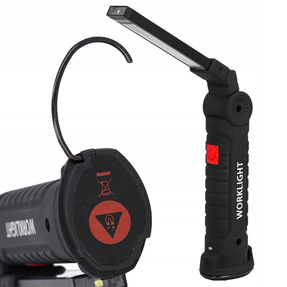 Latarka warsztatowa led akumulatorowa COB robocza USB 5w1