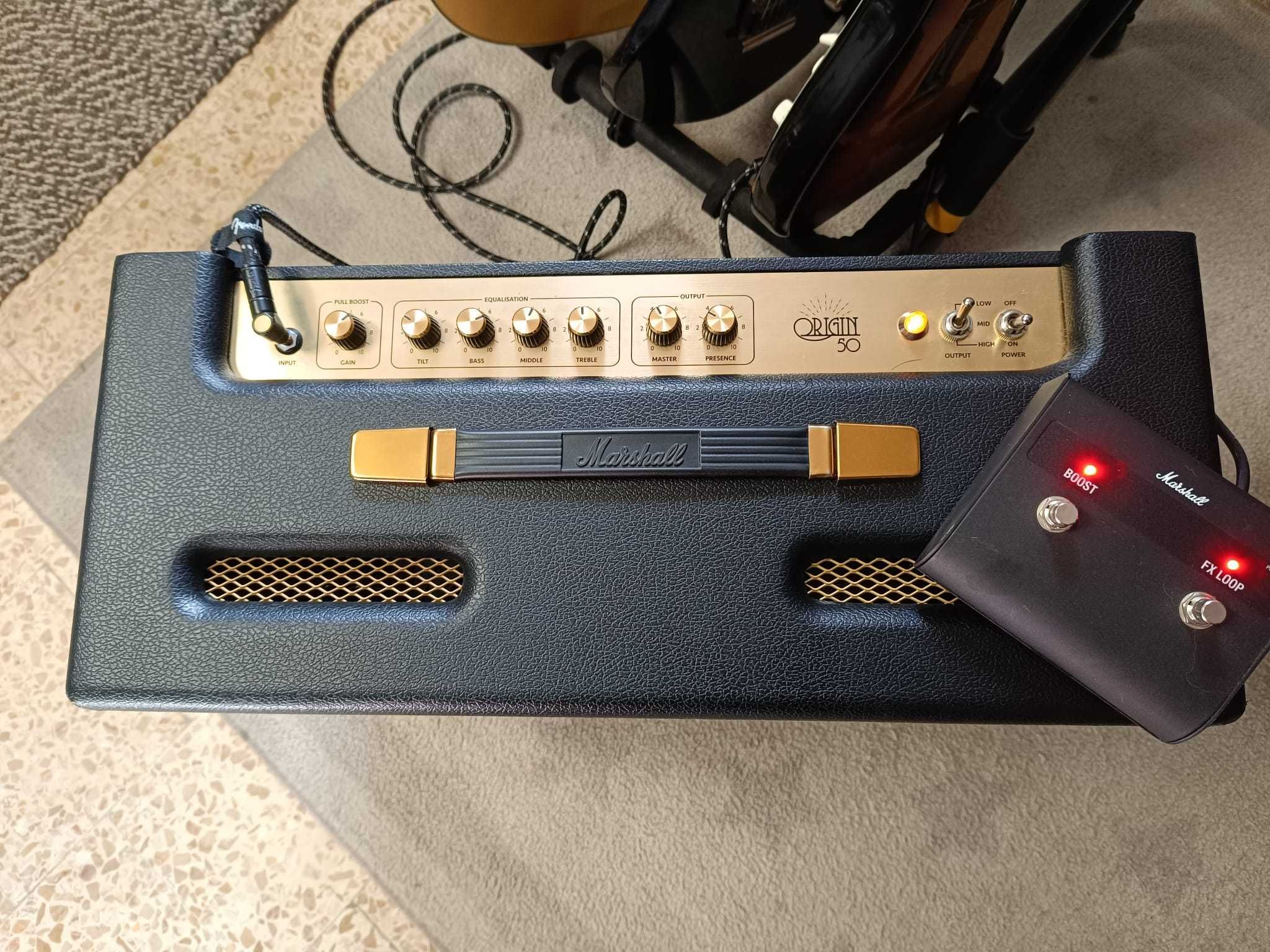 Amplificador Válvulas Marshall Origin 50C (50W) com Footswitch