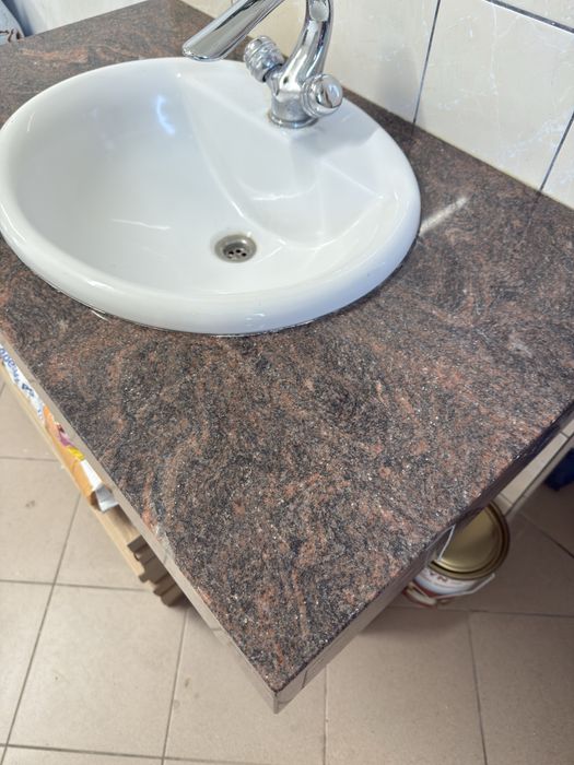 Zestaw zlew + blat granitowy
