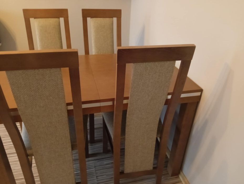 Stół rozkładany 120x70(160x70)z krzesłami 4 szt.