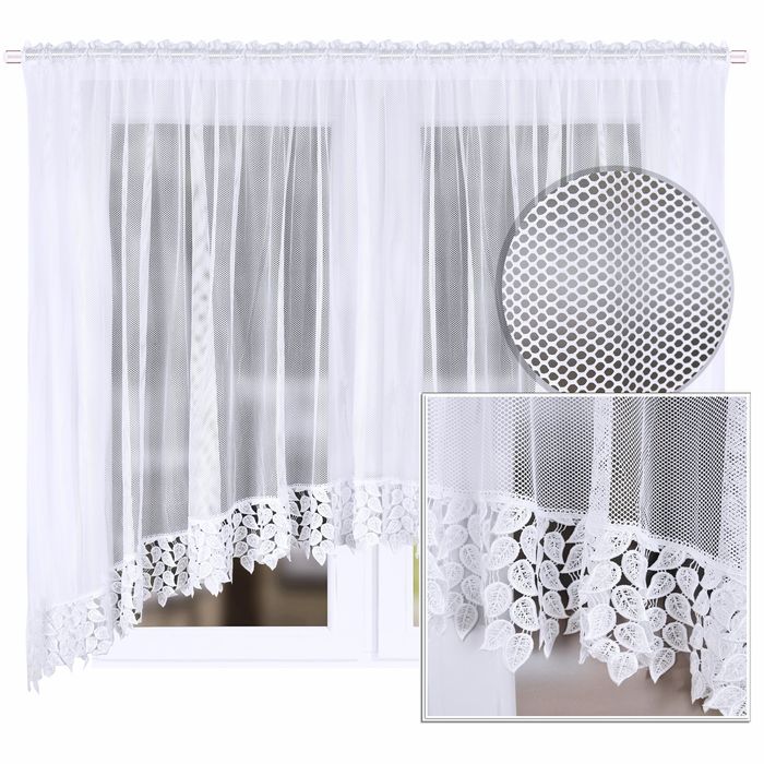 Firana uszyta w łuk Firany Gotowe gipiura firanki