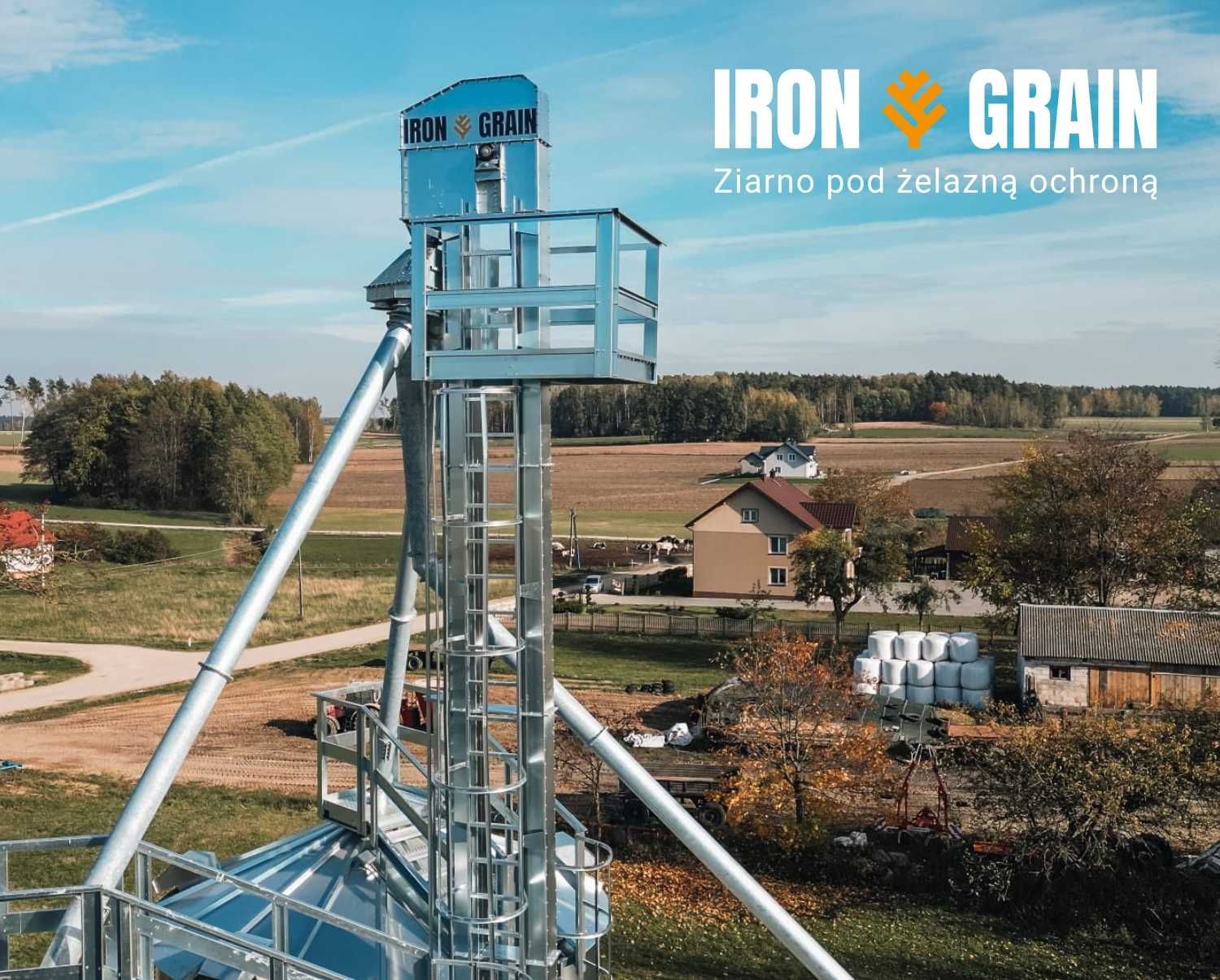 Podajnik pionowy kubełkowy 14 m do ziarna zboża IRON GRAIN podajniki