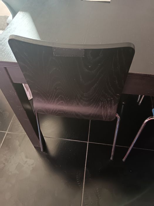 Mesa extensível de 6 a 12 pessoas com 8 cadeiras