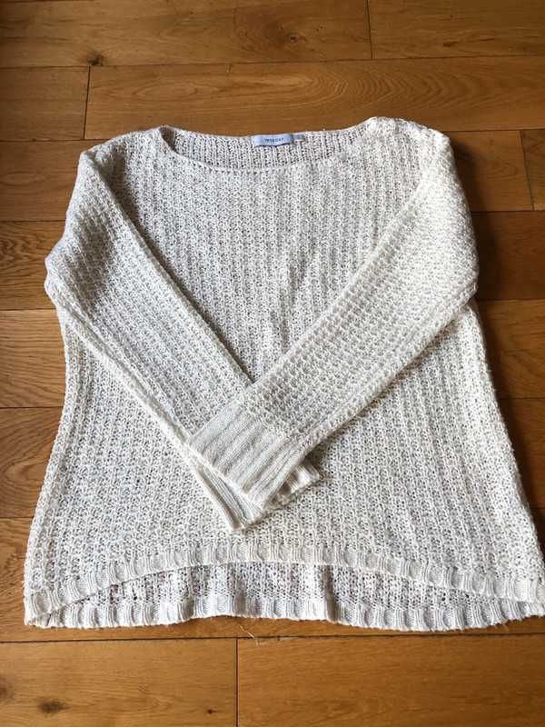 Cienki sweterek damski kremowy C&A XL