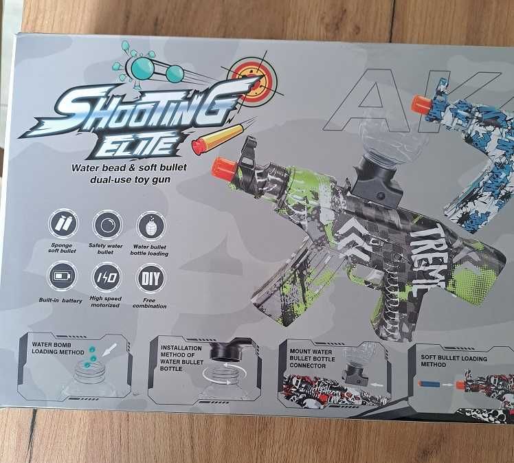 Pistolet karabin 2w1 kulki żelowe strzałki