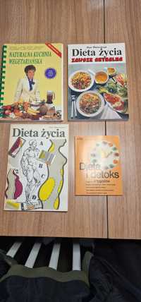 Zestaw książek o diecie i zdrowym jedzeniu