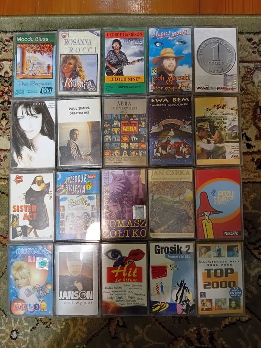 Kasety Magnetofonowe, Zestaw #2, 20 Sztuk, Wyprzedaż Kolekcji! OKAZJA!