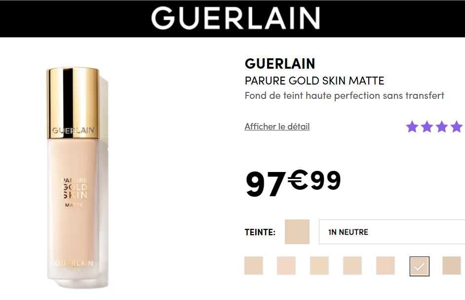 Стійкий матуючий тональний крем Parure Gold Skin Matte