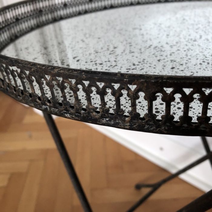 Stolik rozkladany lustro vintage konsola Eichholtz