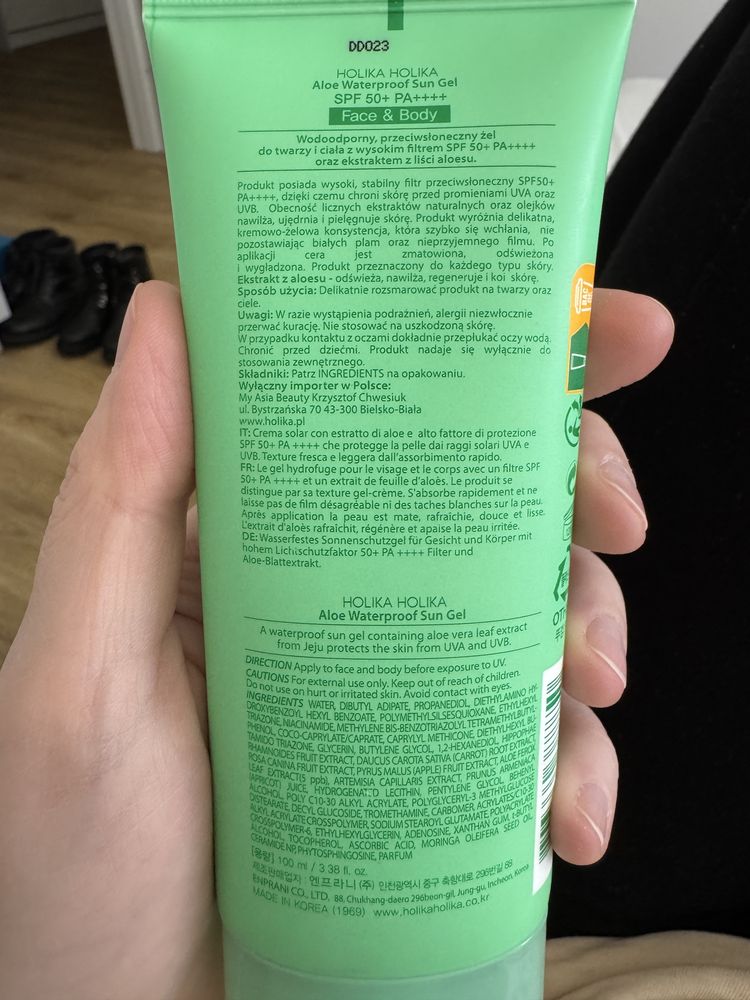 Holika Holika Aloe Spf50+ waterproof sun gel