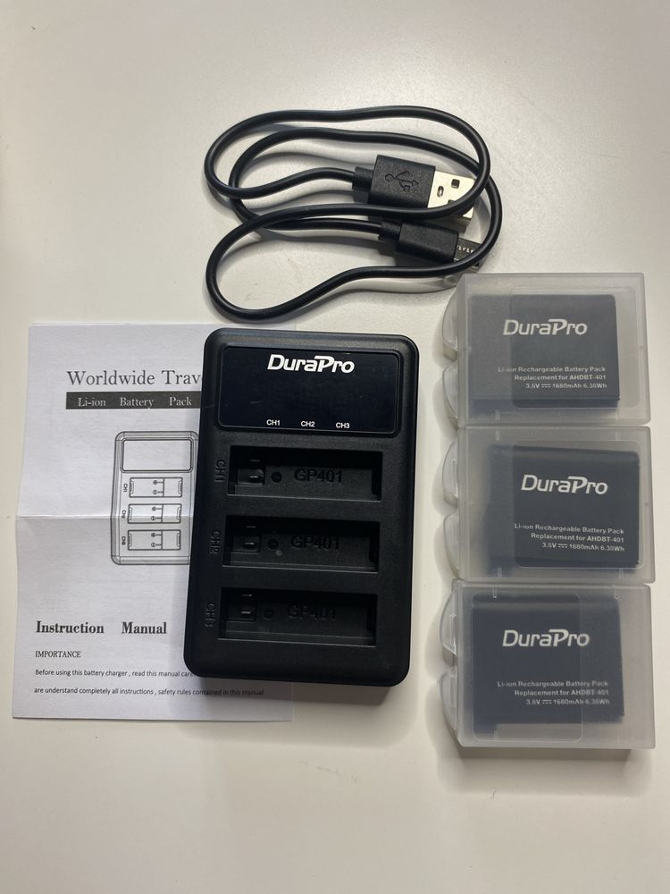 DuraPro 3PCS 1600mah AHDBT-401