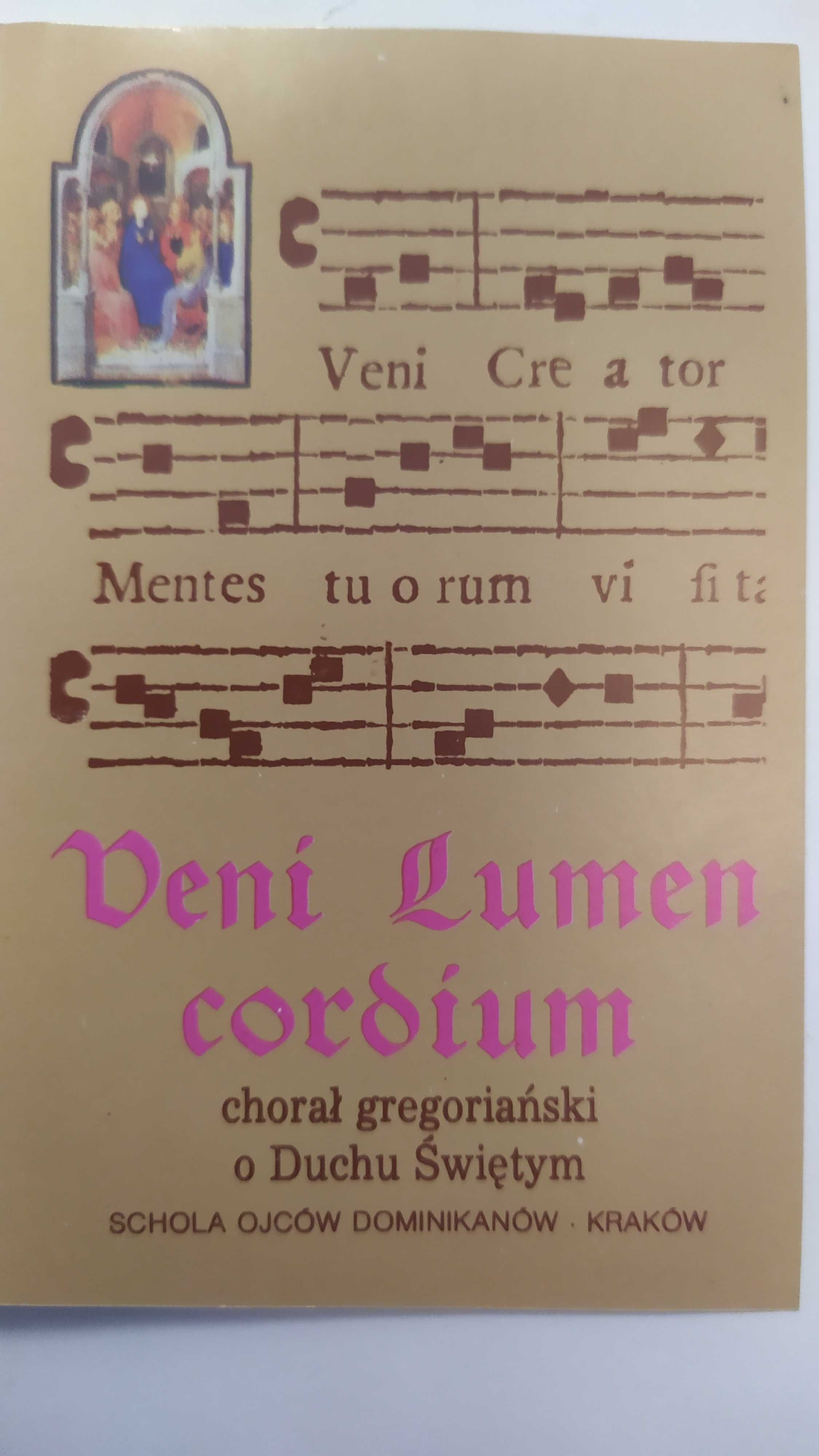 Veni Lumen Cordium Chorał Gregoriański o Duchu Świętym kaseta MC