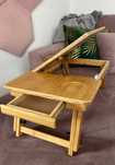 NOWY Stolik Pod Laptopa Składany Regulowany Bamboo Do Łóżka